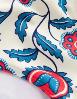Classic Bikini Bottoms-Ivory, Floret Vine-Boden Hot