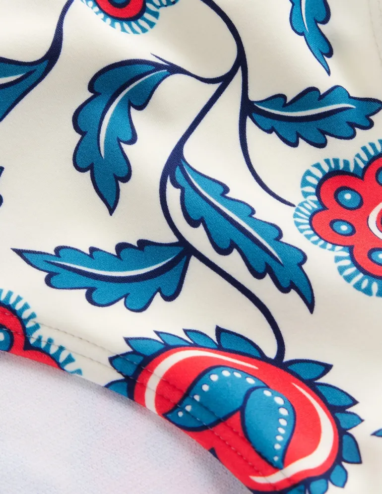 Classic Bikini Bottoms-Ivory, Floret Vine-Boden Hot