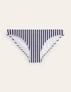 Classic Bikini Bottoms-Navy, Ivory Stripe-Boden New