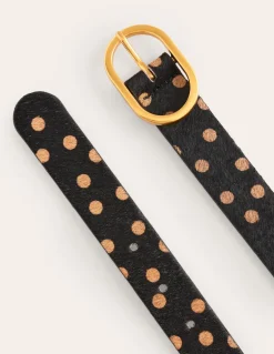 Classic Leather Belt-Black and Camel Spot-Boden Cheap