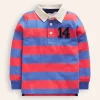 Classic Rugby Shirt-Jam Red/ Bluejay-Boden Fashion