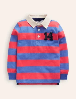 Classic Rugby Shirt-Jam Red/ Bluejay-Boden Fashion