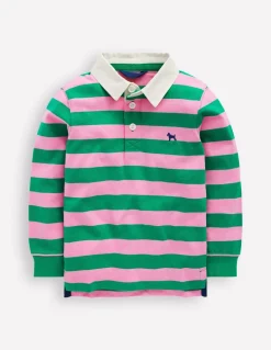 Classic Rugby Shirt-Lime Juice / Vintage Mauve-Boden Fashion