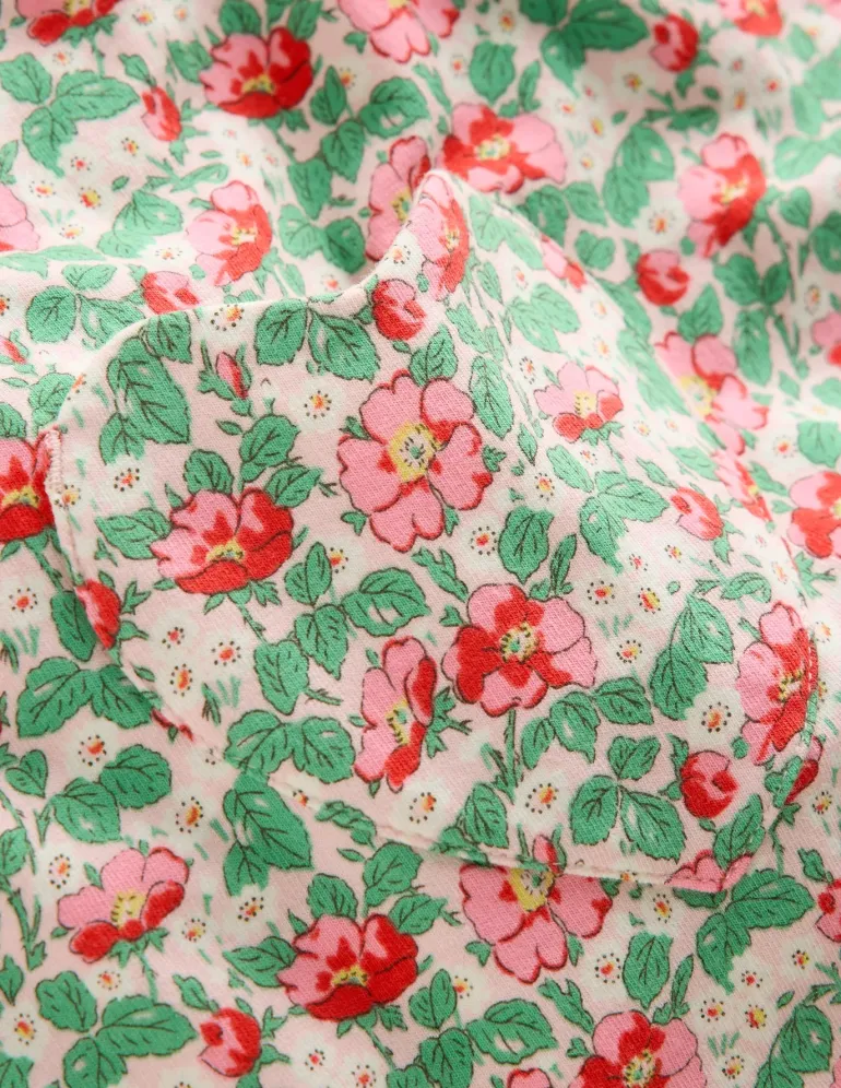 Collared Tunic-Chalk Pink Wild Rose-Boden Store