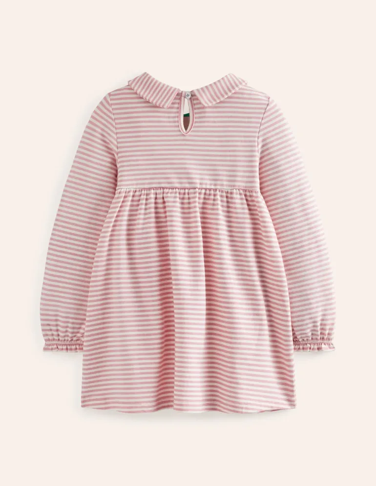 Collared Tunic-Vintage Pink/ Oatmeal Stripe-Boden Best Sale