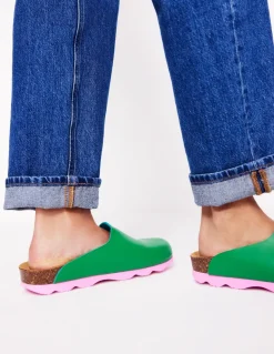 Colour Block Clogs-Rich Emerald-Boden Best Sale