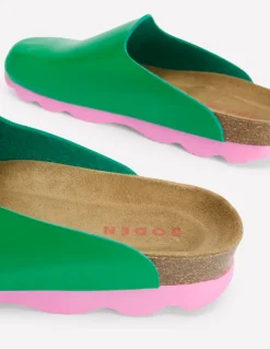 Colour Block Clogs-Rich Emerald-Boden Best Sale
