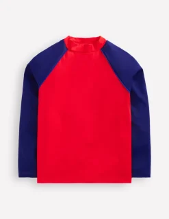 Colour Block Rash Vest-Poppy Red-Boden Shop