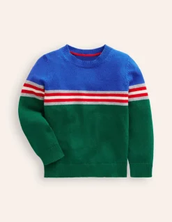 Colour Block Sweater-Ivy Green-Boden Shop