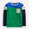 Colourblock T-shirt-Sapling Green Colourblock-Boden Outlet