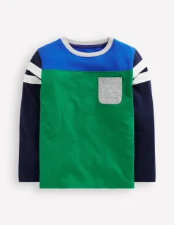 Colourblock T-shirt-Sapling Green Colourblock-Boden Outlet