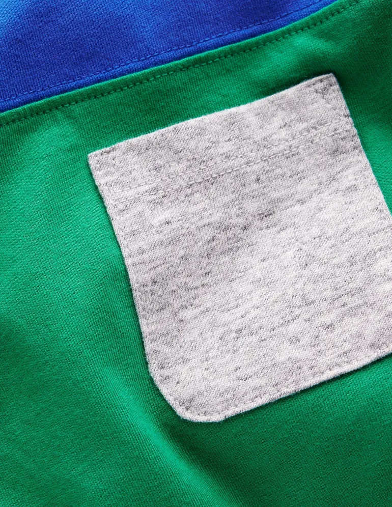 Colourblock T-shirt-Sapling Green Colourblock-Boden Outlet