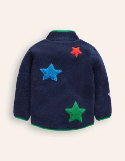 Cosy Borg Jacket-College Navy Star-Boden New