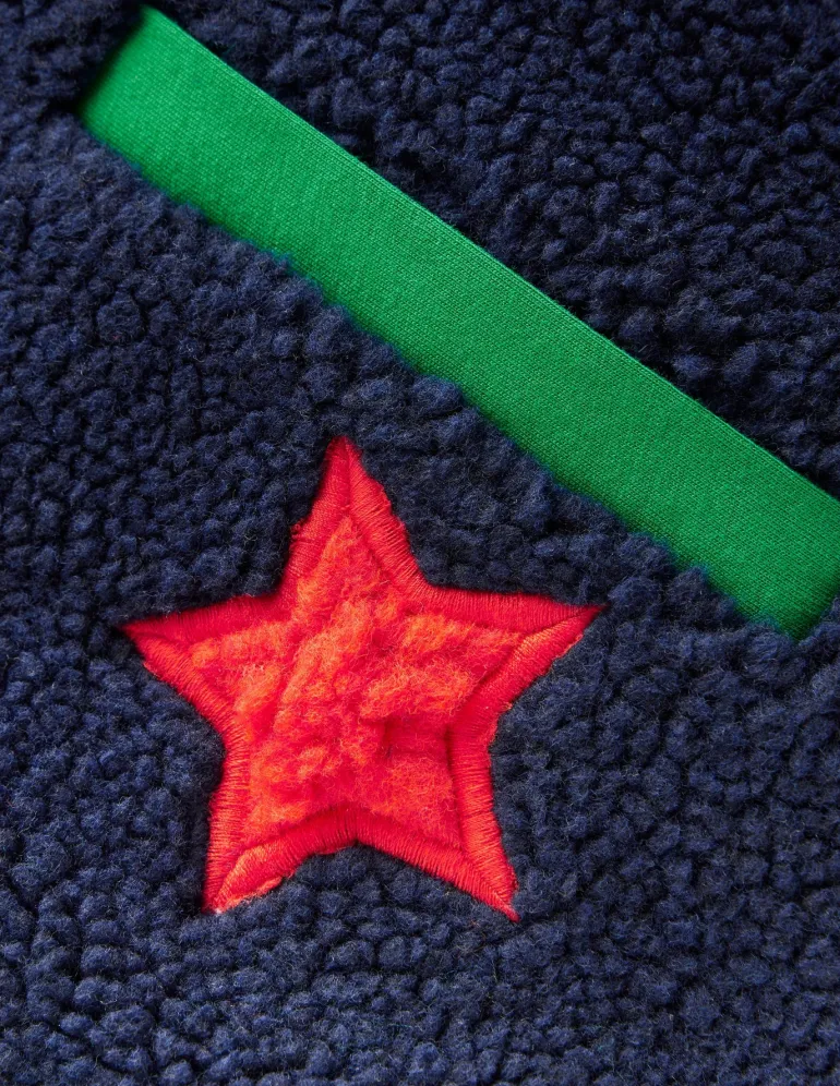 Cosy Borg Jacket-College Navy Star-Boden New