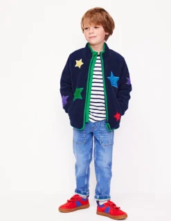 Cosy Borg Jacket-College Navy Star-Boden New