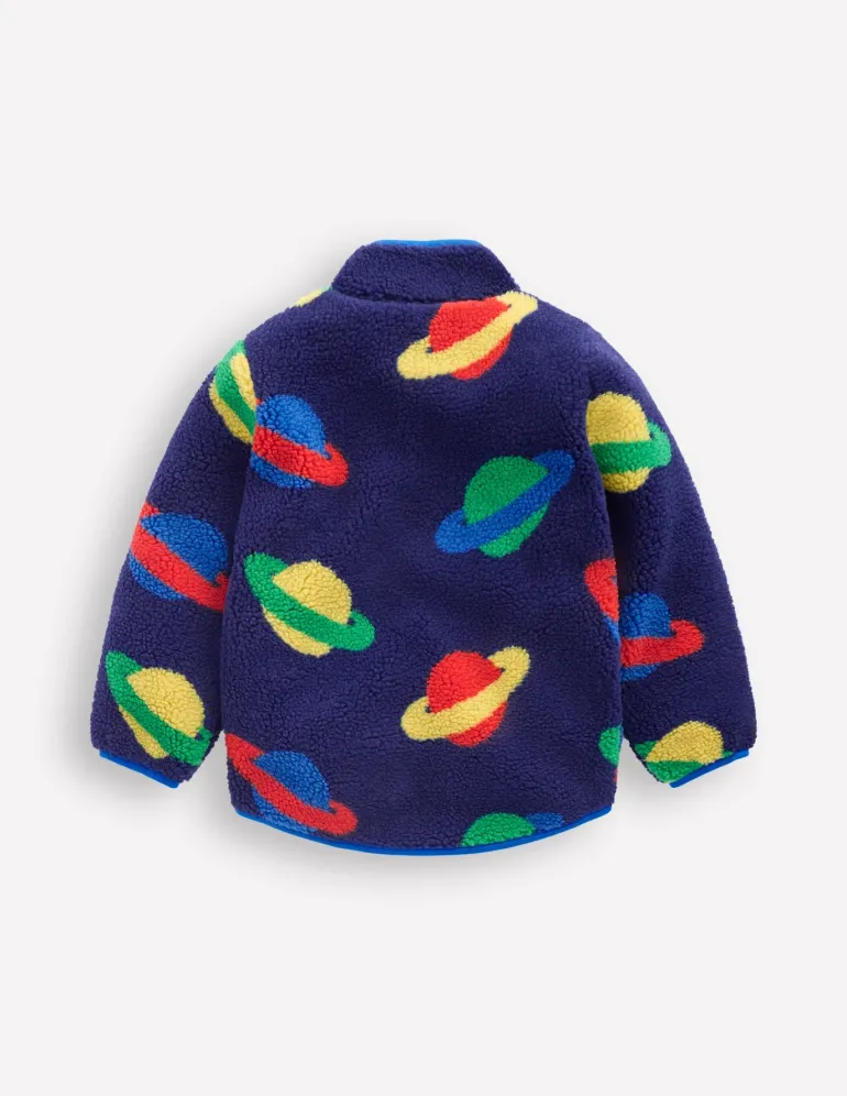 Cosy Borg Jacket-Twilight Blue Planets-Boden New