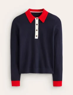 Cotton Blend Henley Sweater--Boden Best Sale