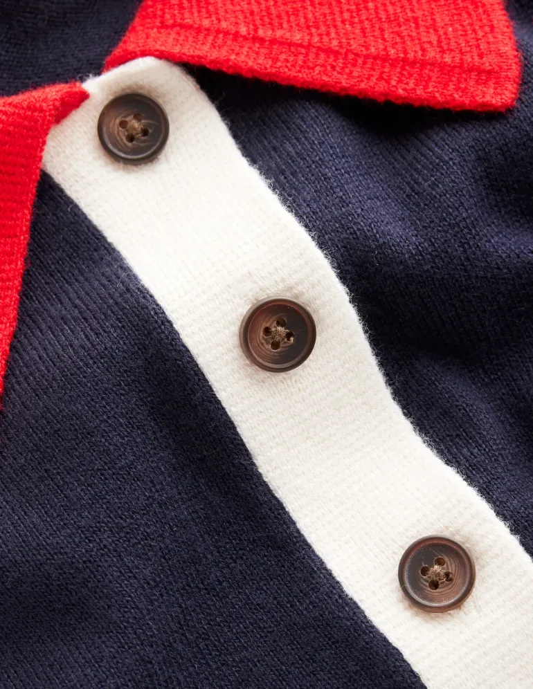Cotton Blend Henley Sweater--Boden Best Sale