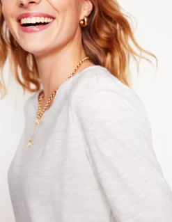 Cotton Crew Long Sleeve Top--Boden Fashion