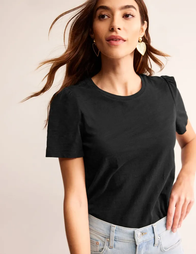 Cotton Puff Sleeve T-Shirt--Boden Best Sale