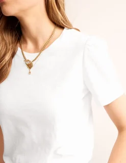 Cotton Puff Sleeve T-Shirt--Boden Best