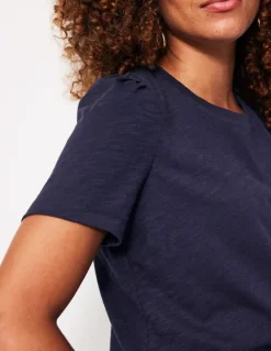 Cotton Puff Sleeve T-Shirt--Boden Clearance