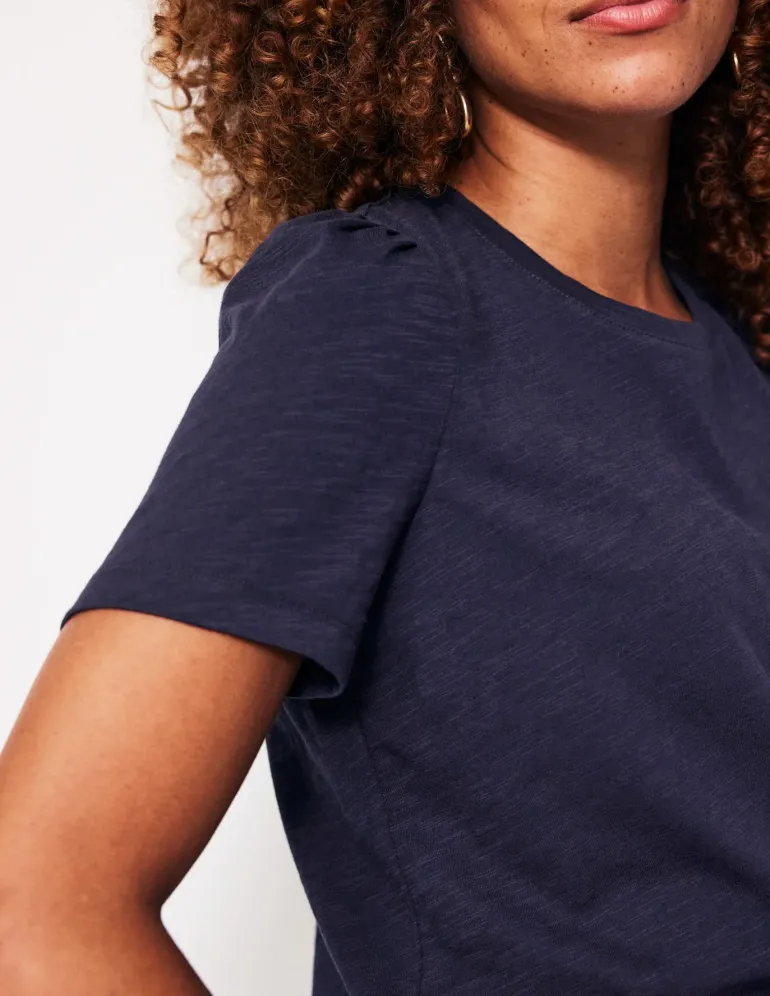 Cotton Puff Sleeve T-Shirt--Boden Clearance
