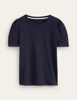 Cotton Puff Sleeve T-Shirt--Boden Clearance