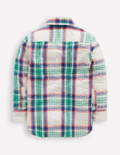 Cotton Shirt-Bright Blue Check-Boden Best