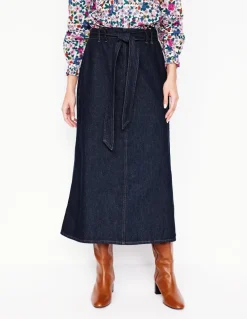 Denim Maxi Skirt-Indigo Rinse-Boden Clearance