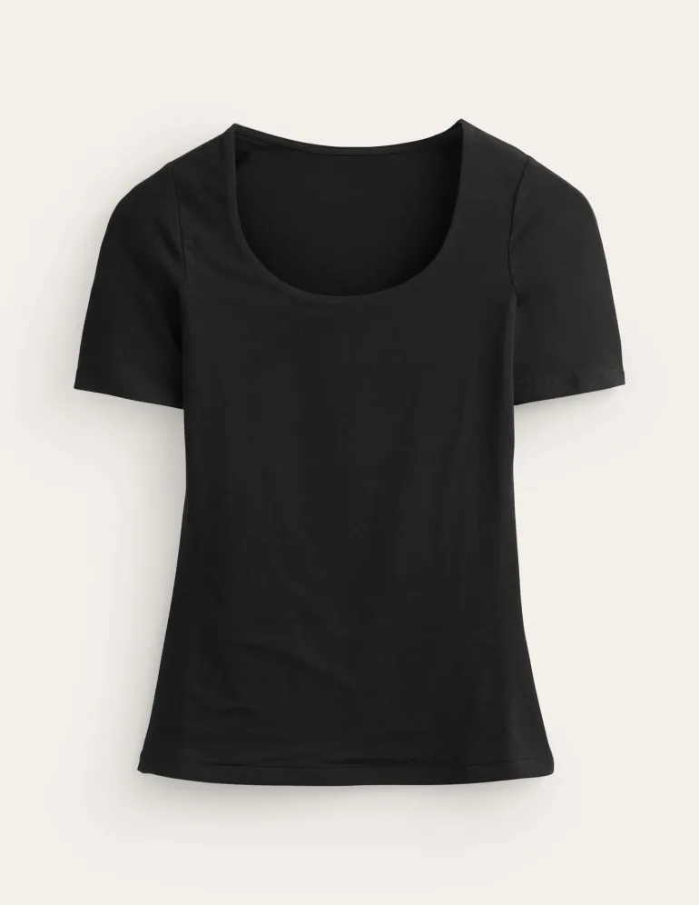 Double Layer Scoop T-shirt--Boden Sale