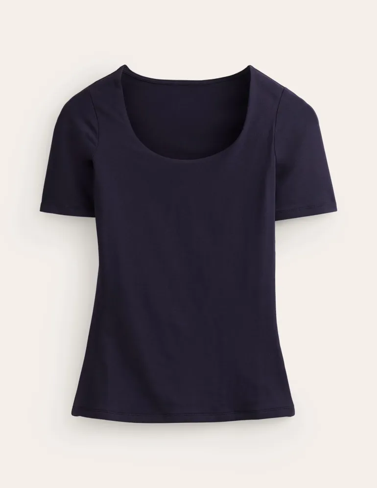 Double Layer Scoop T-shirt--Boden Discount