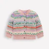 Edie Fair Isle Cardigan-Bubblegum Pink Flowers-Boden Best Sale