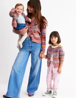 Edie Fair Isle Cardigan-Bubblegum Pink Flowers-Boden Best Sale