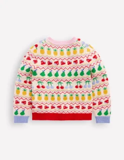 Edie Fair Isle Cardigan-Multi Fruit-Boden Flash Sale