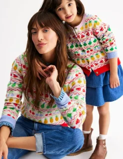 Edie Fair Isle Cardigan-Multi Fruit-Boden Flash Sale