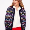 Edie Fair Isle Cardigan-Navy, Dogs-Boden Discount