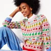 Edie Fair Isle Sweater-Ecru Marl, Fruit-Boden Cheap