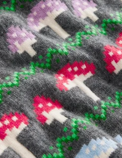 Edie Fair Isle Sweater-Grey Mushroom-Boden Outlet
