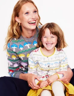 Edie Fair Isle Sweater-Grey Mushroom-Boden Outlet