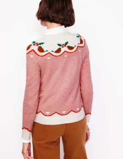 Edie Fair Isle Sweater-Quartz Pink, Robins-Boden Fashion