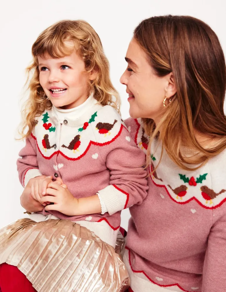 Edie Fair Isle Sweater-Quartz Pink, Robins-Boden Fashion