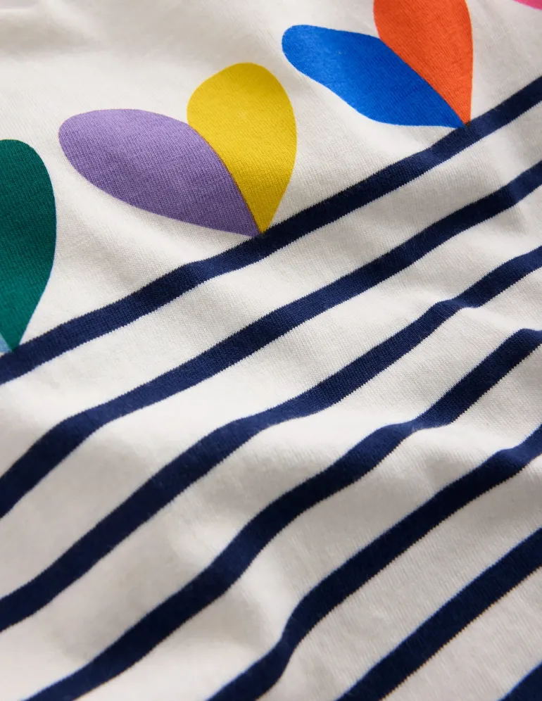 Ella Breton-College Navy / Ivory Hearts-Boden Clearance