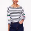 Ella Long Sleeve Breton-Ivory Multi Arm Placement-Boden Discount