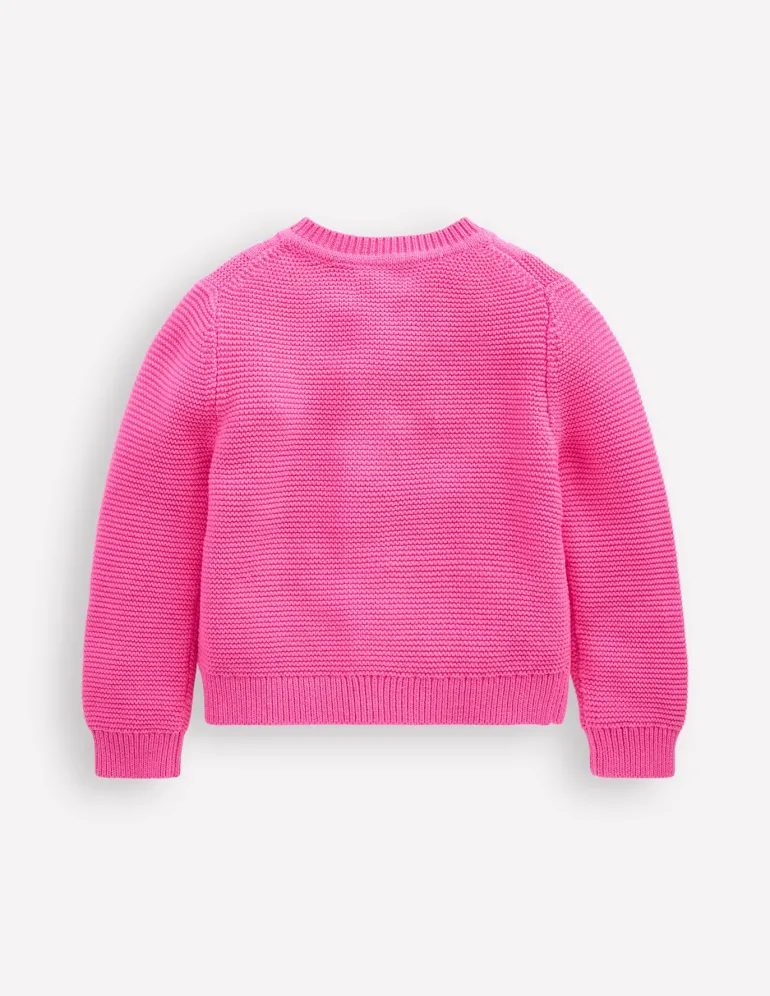 Embroidered Pointelle Cardigan-Rose Petal Pink Cherries-Boden Best Sale