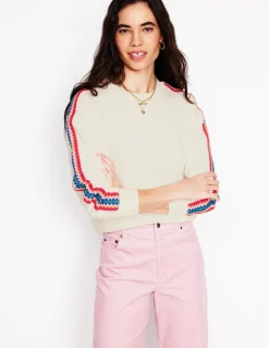 Emi Crochet Sweatshirt--Boden Outlet