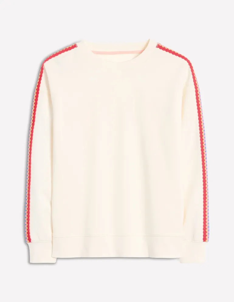 Emi Crochet Sweatshirt--Boden Outlet