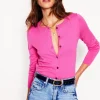 Emilia Cotton Crew Cardigan-Tickled Pink-Boden Cheap