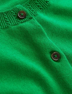 Emilia Cotton Crew Cardigan-Rich Emerald-Boden Discount