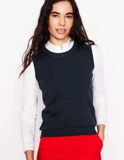 Emilia Cotton Crew Neck Vest--Boden Hot